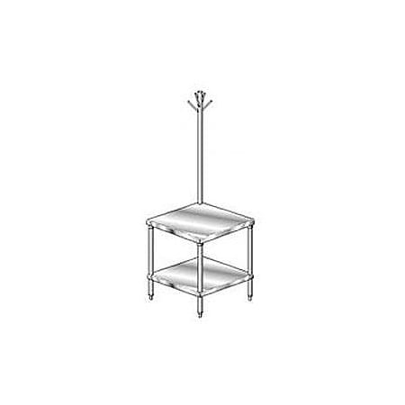 Aero Aero Manufacturing Mixer Stand W/ Utensil Rack, 14 Ga 304 Stainless Steel Top, 36"W x 36"D 2MSRU-3636